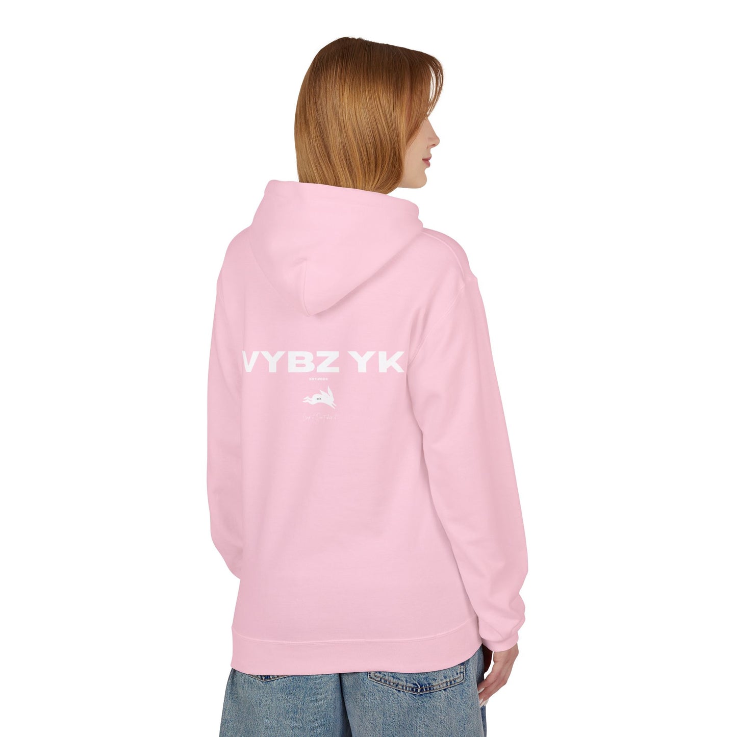 Vybz Fleece Hoodie in Pink