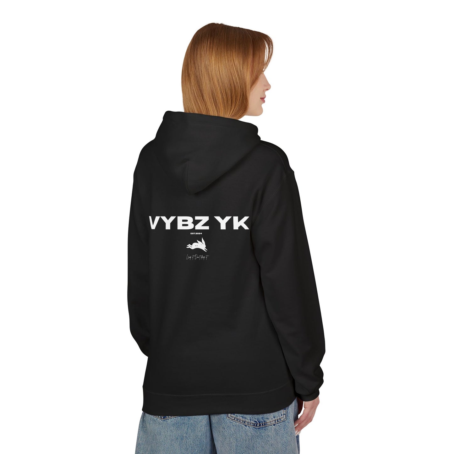 Vybz Fleece Hoodie in Black
