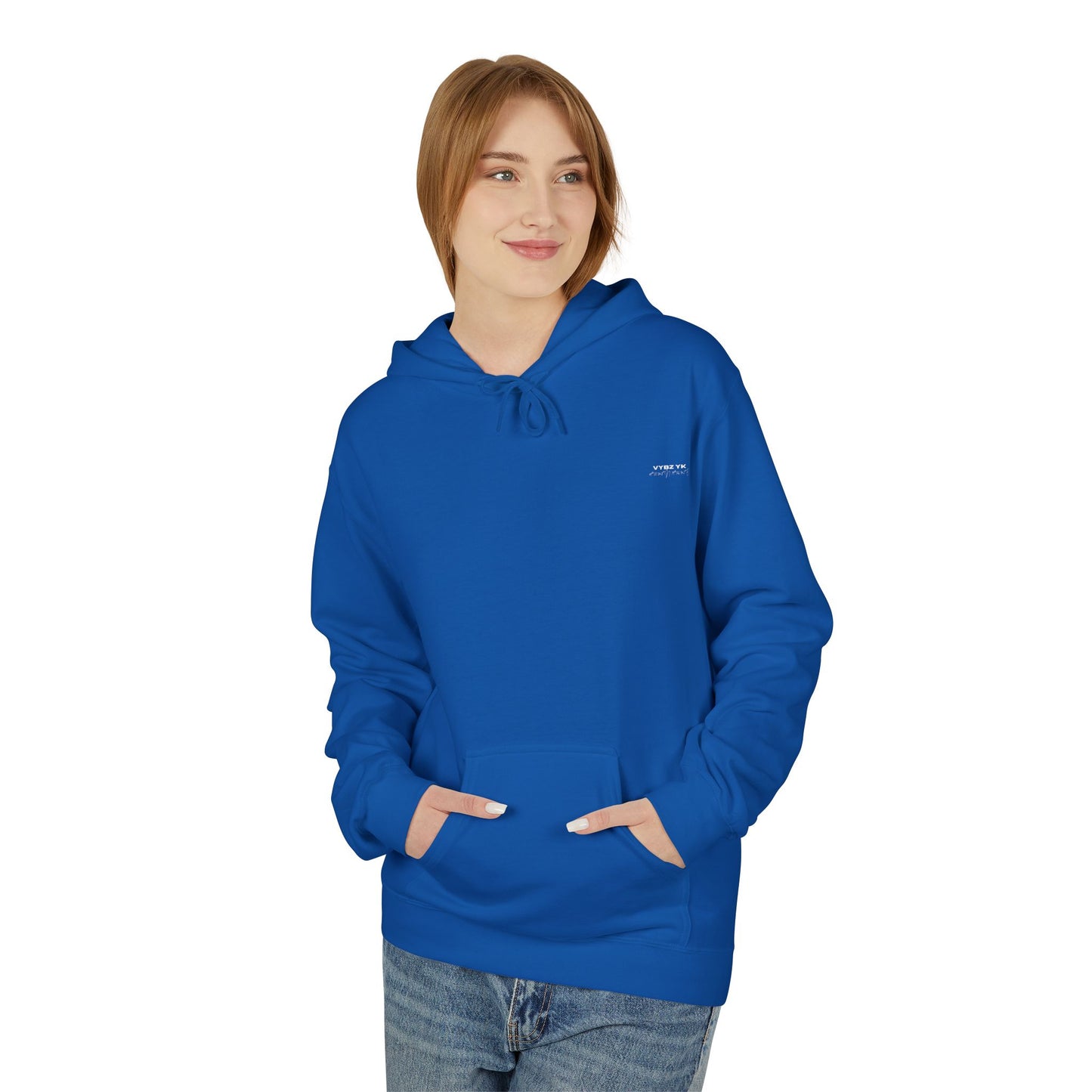 Vybz Fleece Hoodie in Light Blue