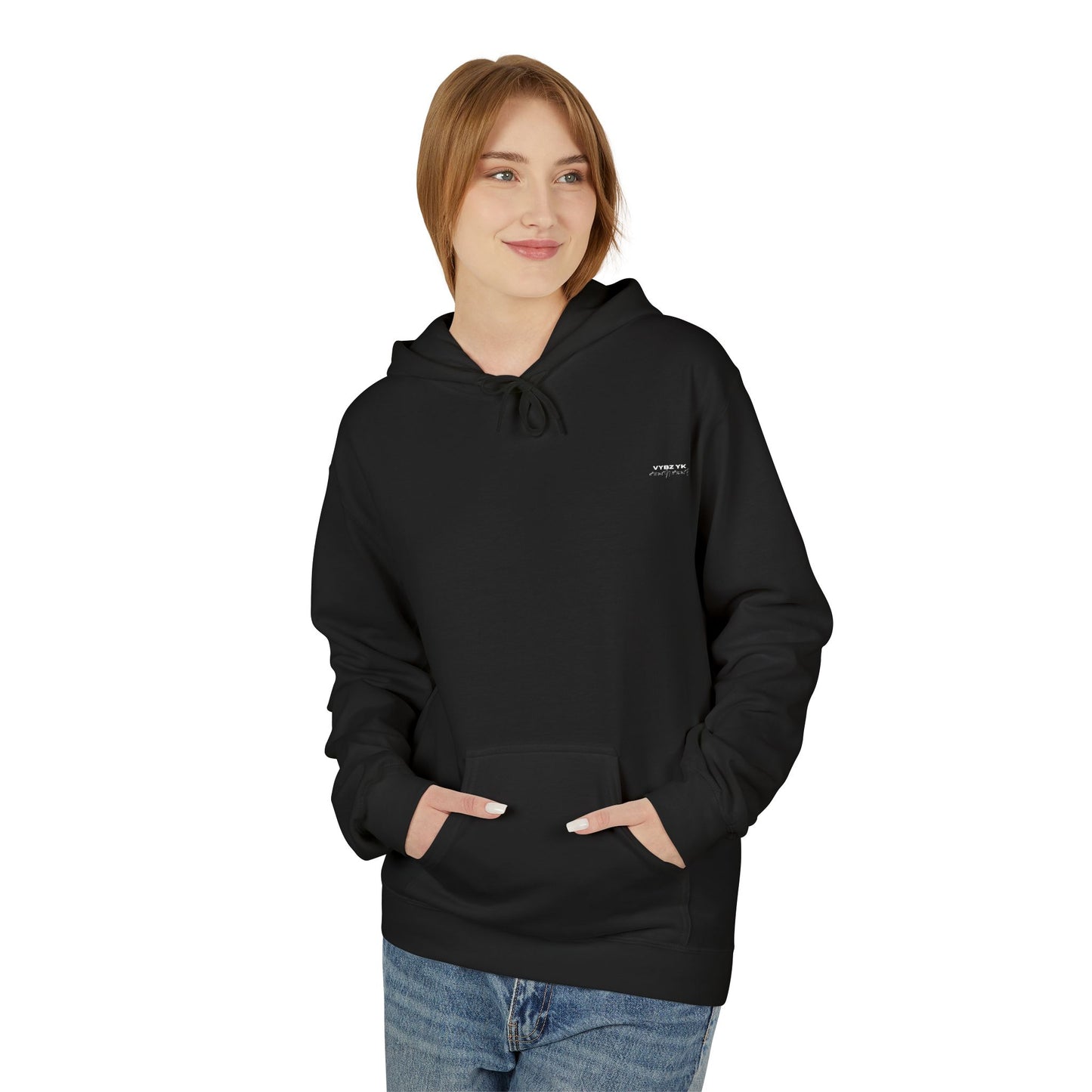 Vybz Fleece Hoodie in Black