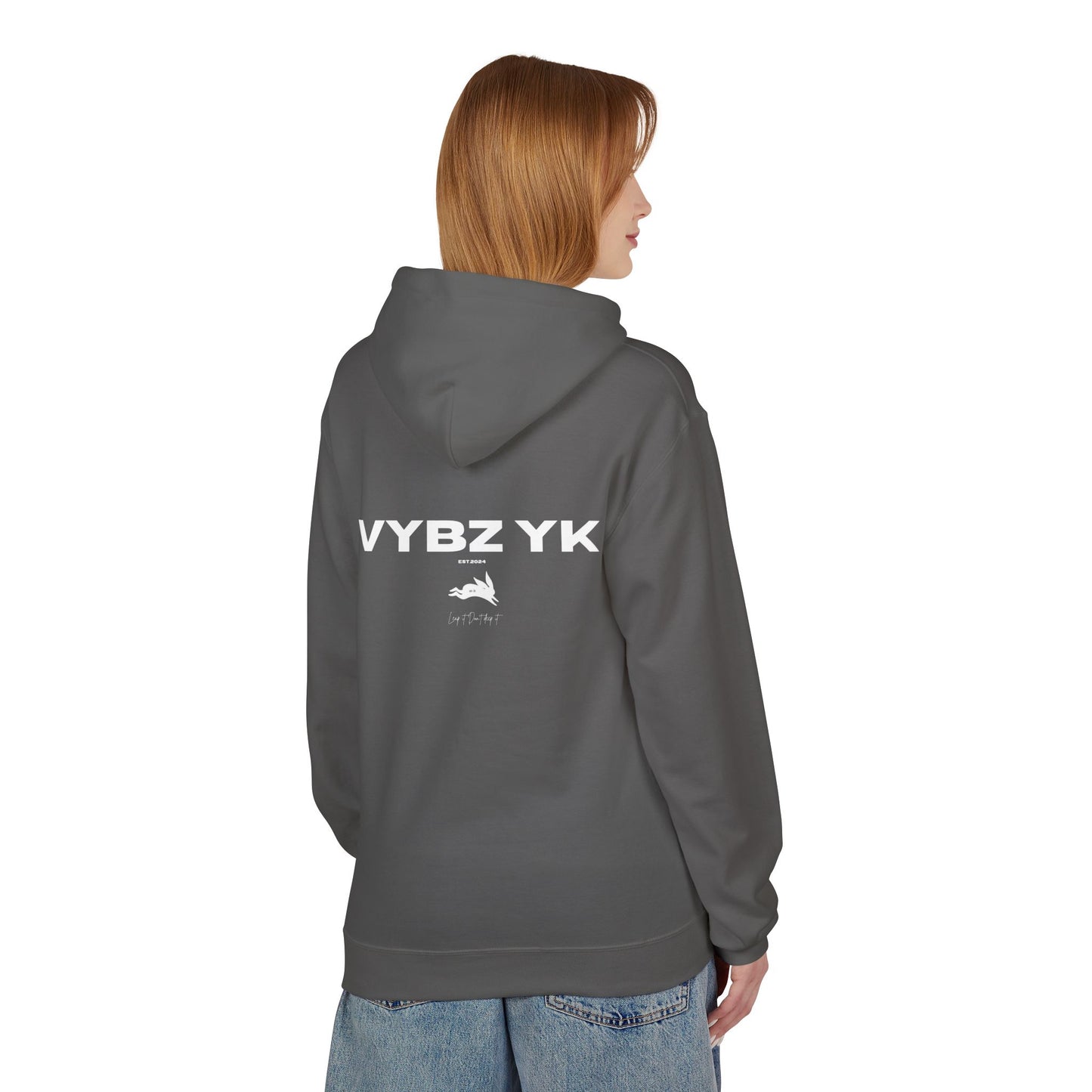 Vybz Fleece Hoodie in Grey