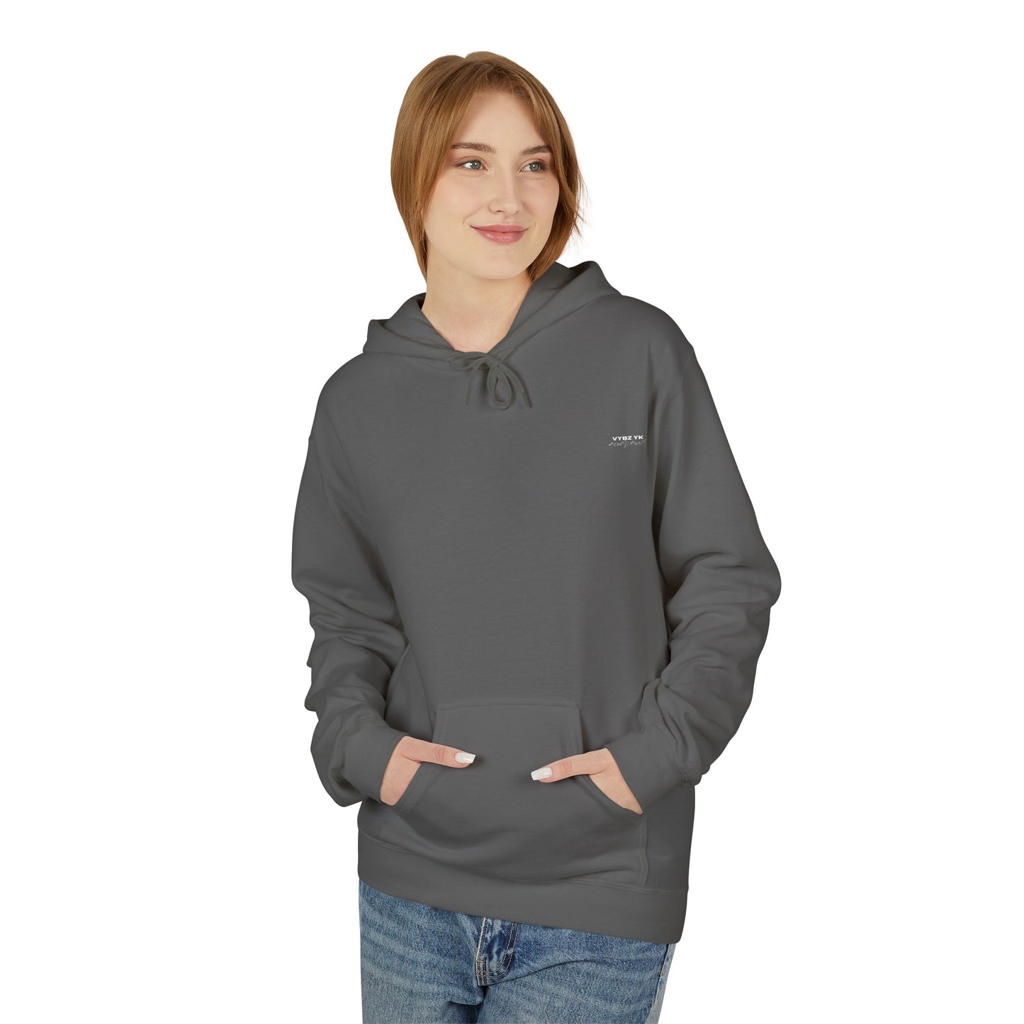 Vybz Fleece Hoodie in Grey