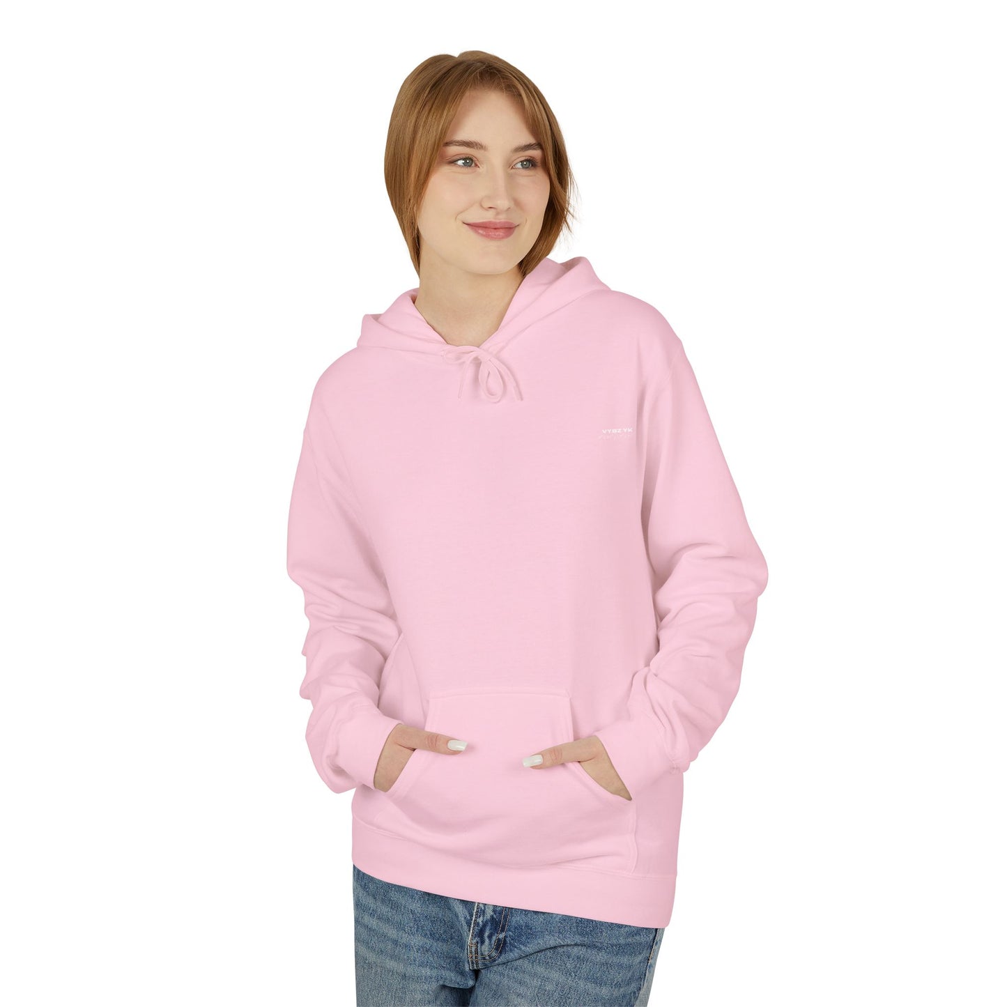 Vybz Fleece Hoodie in Pink